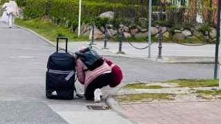 Deutsche Bahn baut Gepäckschließfächer ab - Touristen mit Gepäck am Strand